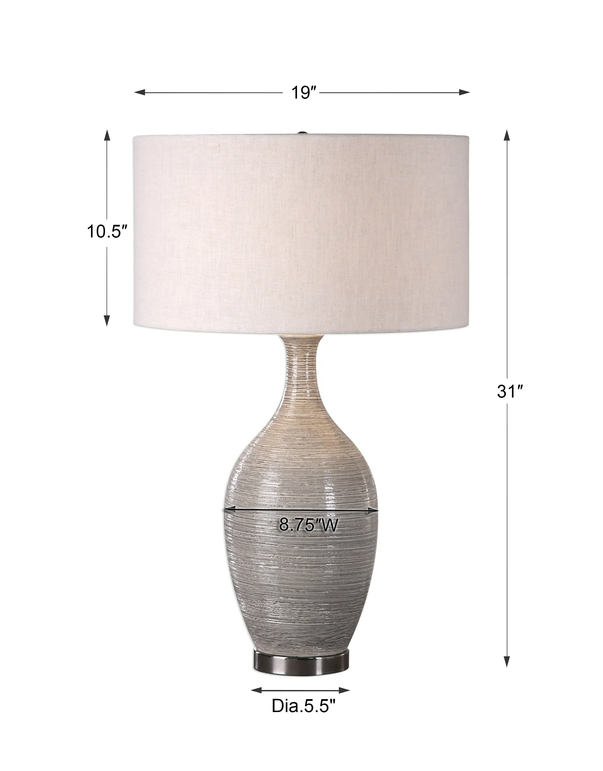 Uttermost Dinah Gray Textured Table Lamp