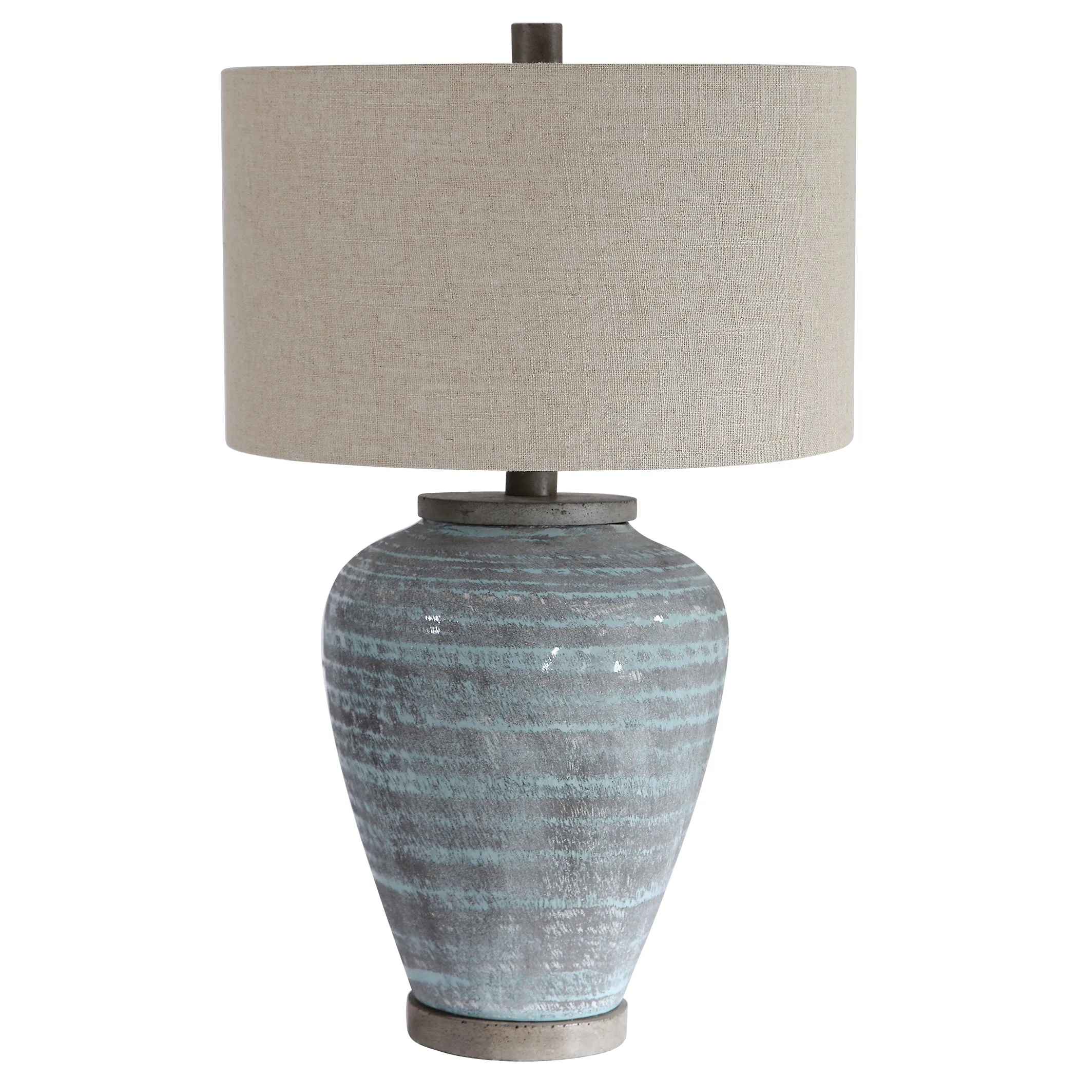 Uttermost Pelia Light Aqua Table Lamp