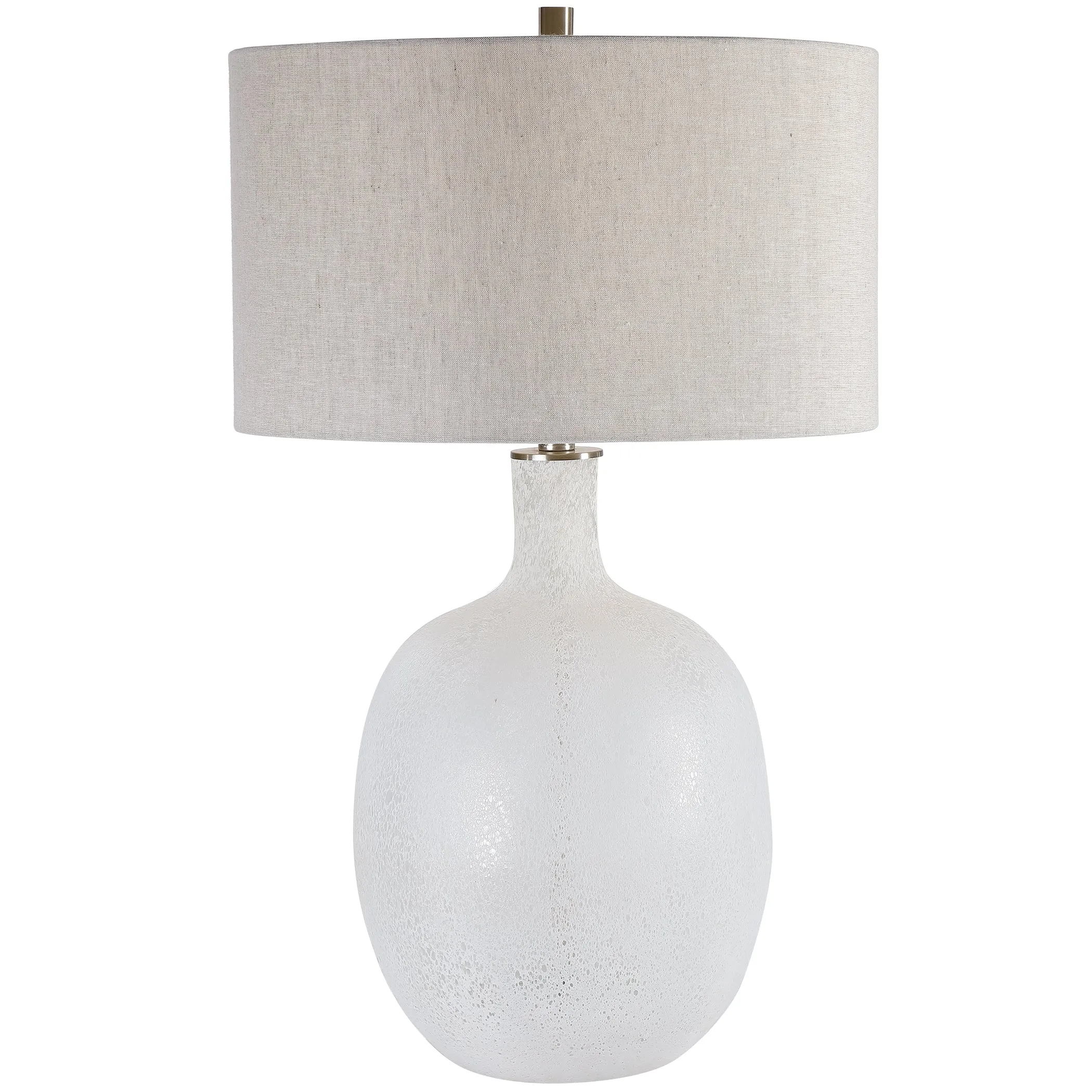 Uttermost Whiteout Mottled Glass Table Lamp