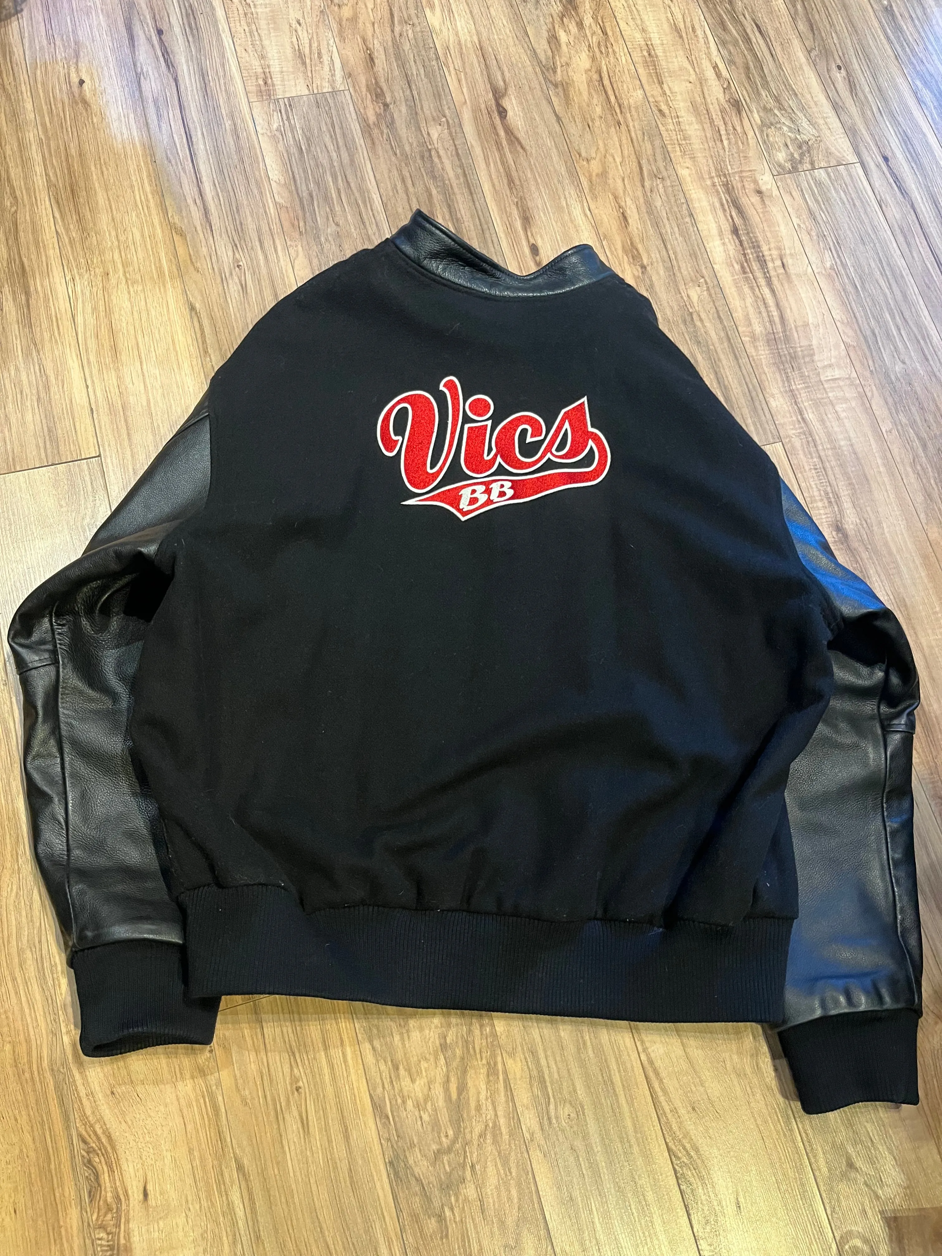 Vintage Vics Granby Hockey Varsity Jacket, Made in India, Size 2XL