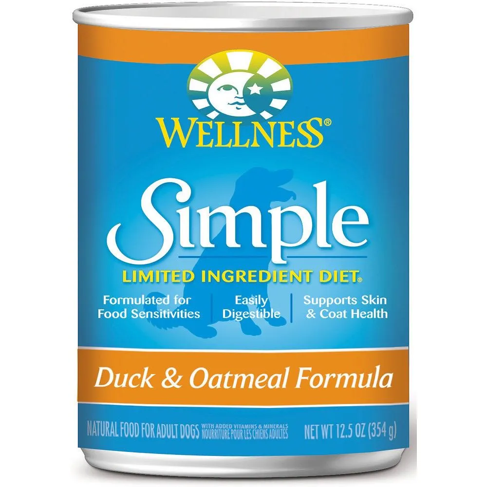 Wellness Simple Duck & Oatmeal Canned Dog Food 354g