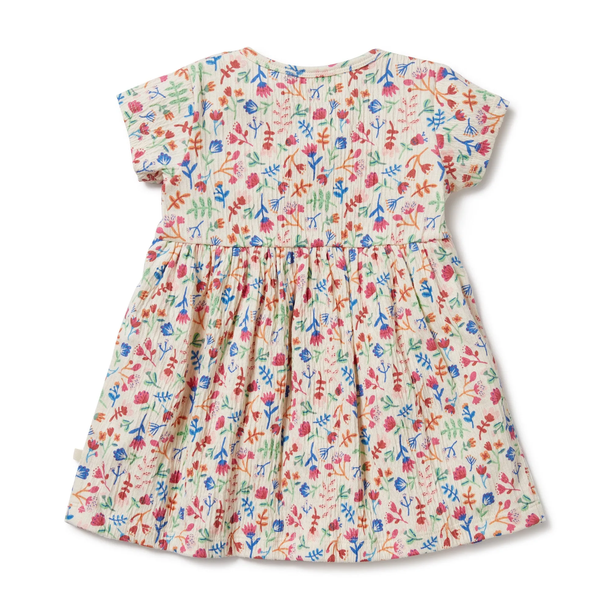 WILSON & FRENCHY TROPICAL GARDEN CRINKLE BUTTON  DRESS