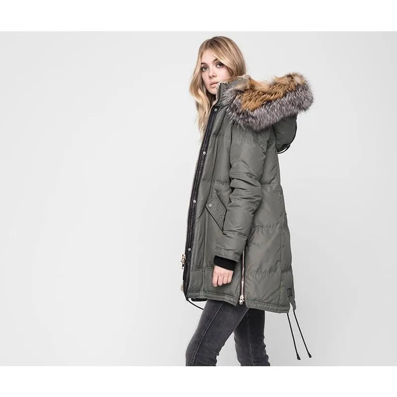 Women's Nicole Benisti Chelsea Coat - Military/Gold/Grey