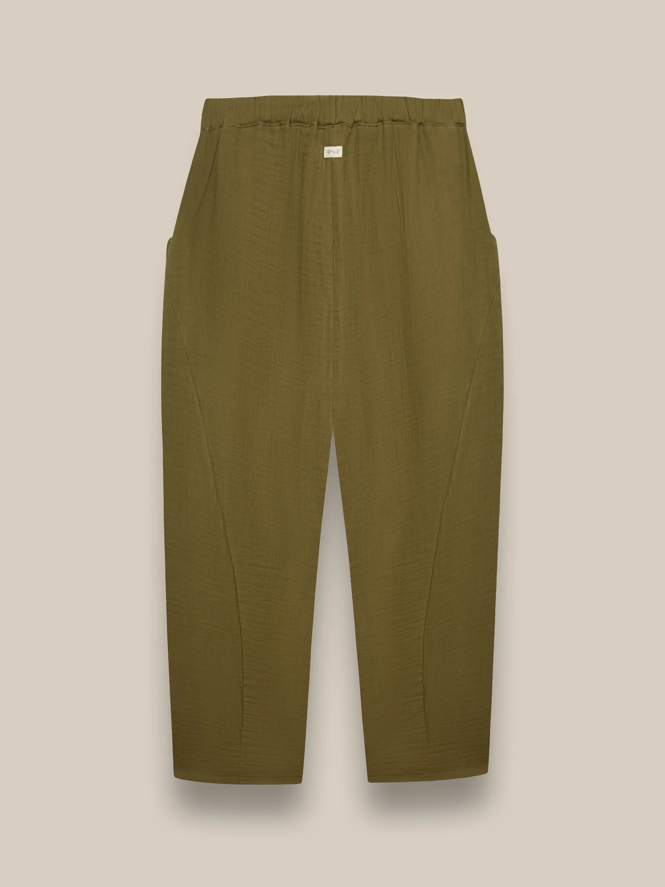 Women's Olive Muslin Pants