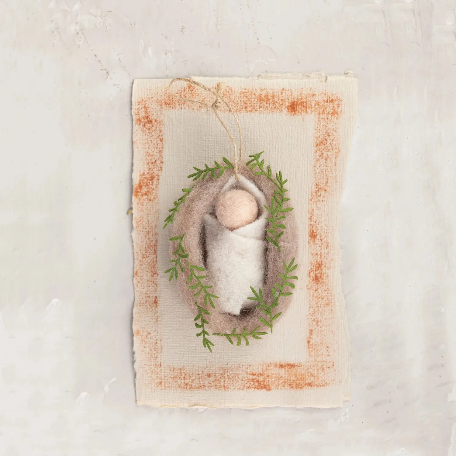 Wool Felt Baby Jesus Ornament