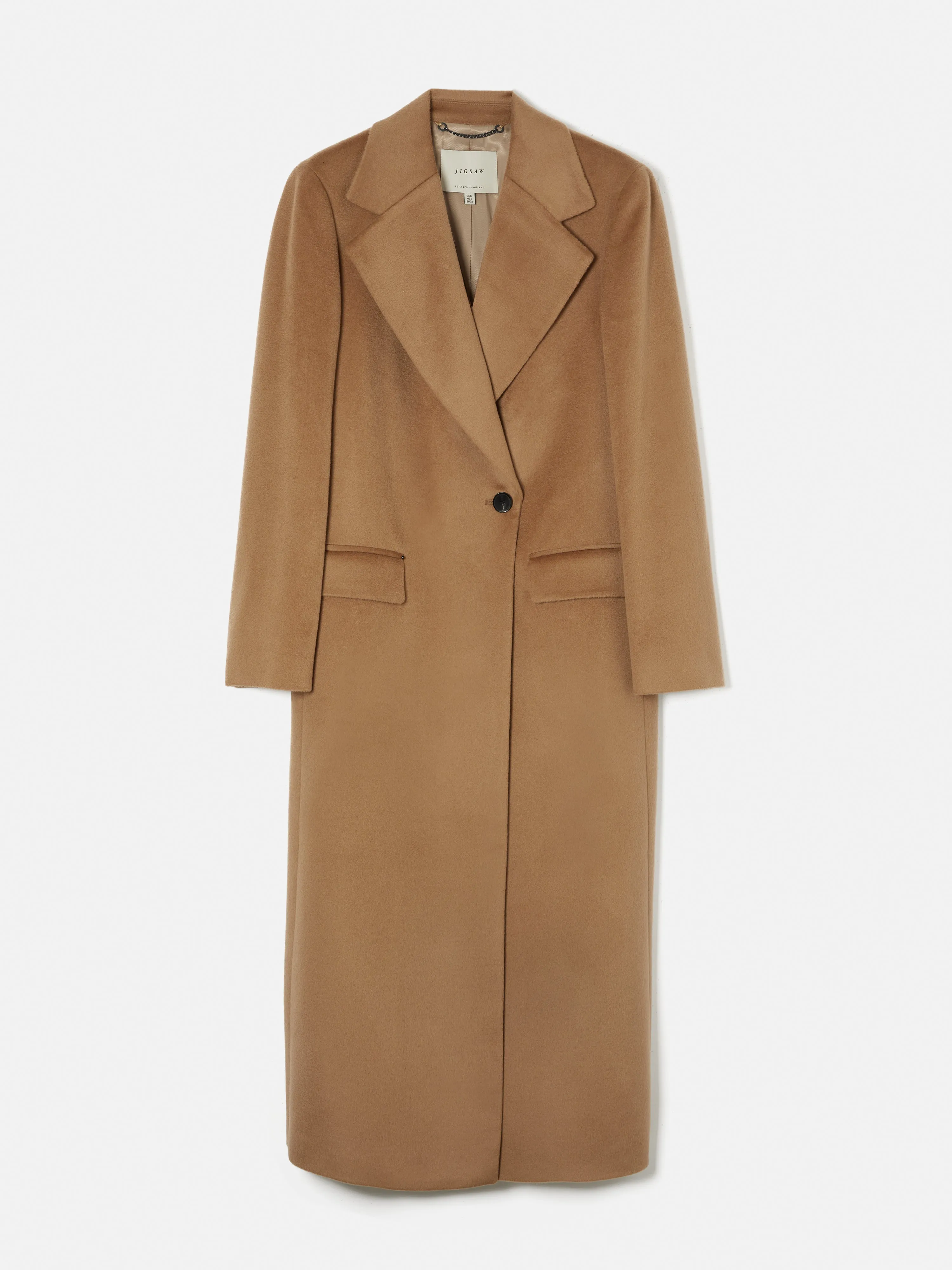 Wool Maxi City Coat | Camel