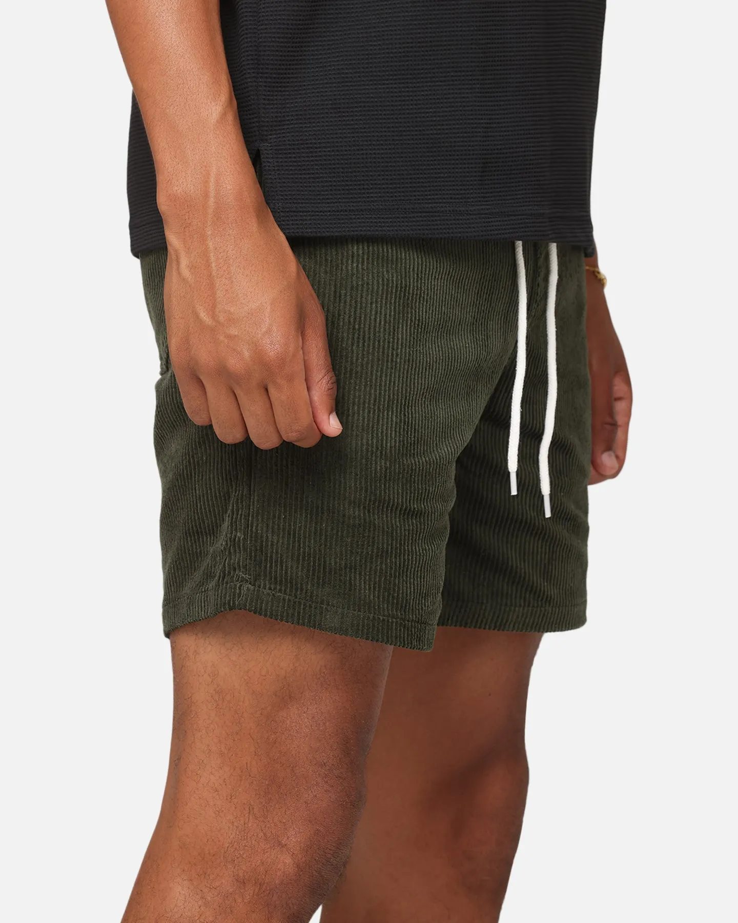 XXIII Riven Corduroy Shorts Dark Green