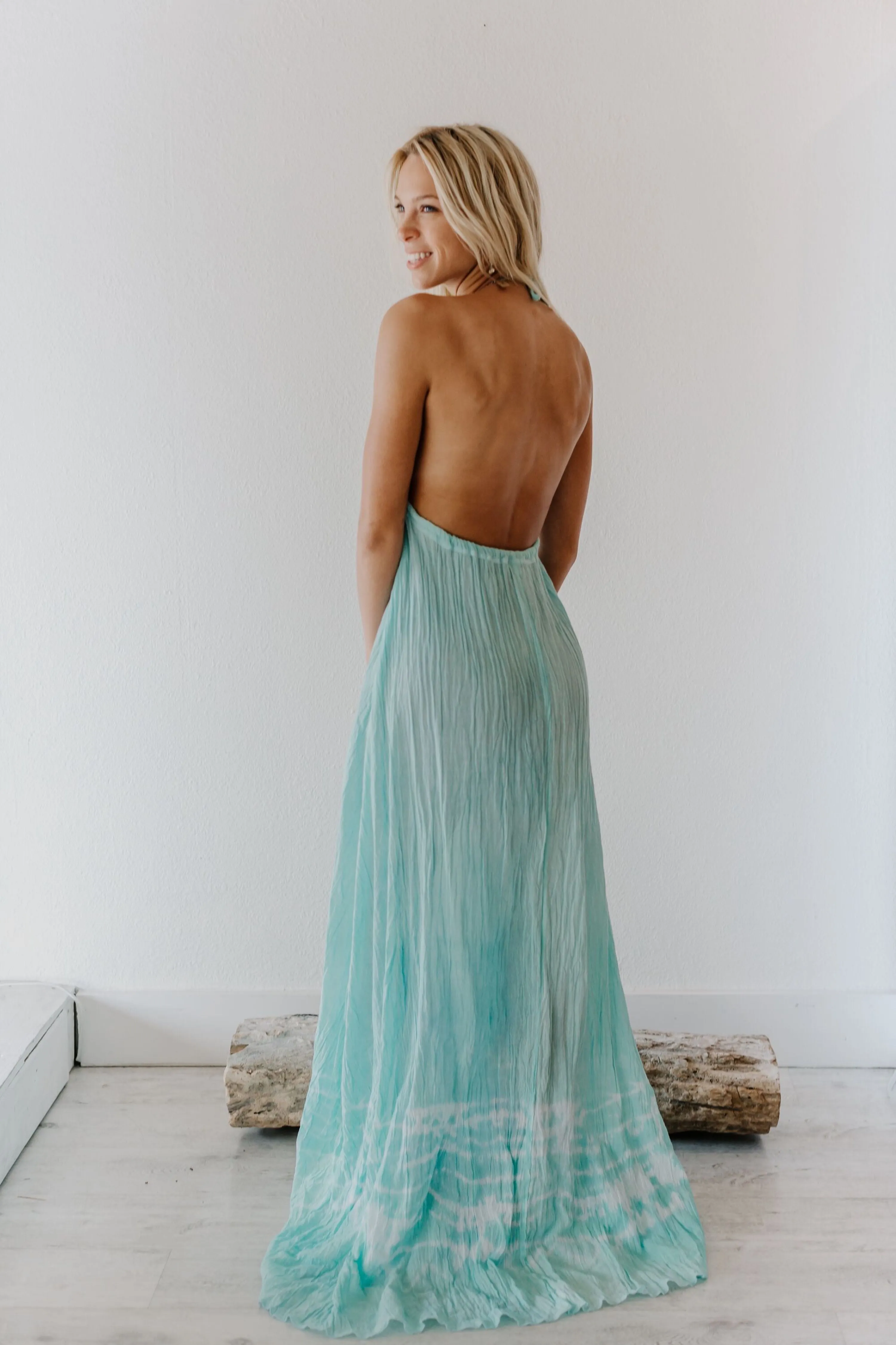 Zahara Light Teal Maxi Dress