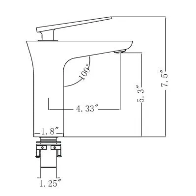 ZY1013-BN Legion Furniture Single Hole Single Handle Bathroom Faucet with Drain Assembly